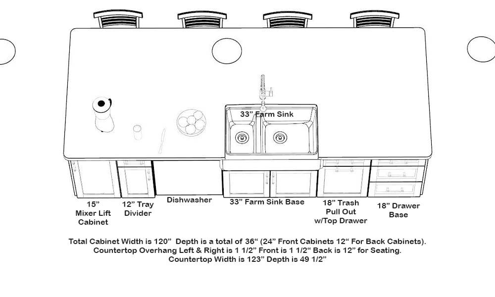 Isometric View of the Front of Island